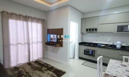 Apartamento Mobiliado 02 Dormitórios (Eternize Imóveis) na Praia de Palmas em Governador Celso Ramos-SC