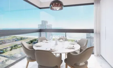 Incrível apartamento a venda com vista para o mar em bal. piçarras