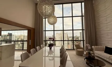 Edifício otto sky view | apartamento mobiliado de alto padrão com 278m² no bairro américa – joinville/sc