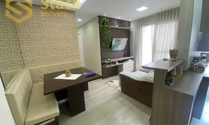 APARTAMENTO 2 DORMITÓRIOS MOBILIADO À VENDA NO RESIDENCIAL BELLUNO - VILA NAMBI - JUNDIAÍ/SP.