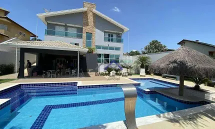 Luxuosa casa a venda no condomínio terras de são carlos - jundiaí/sp.