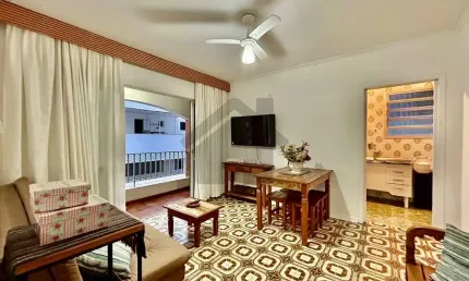 Apartamento à venda na pitangueiras no guarujá | sacada e churrasqueira