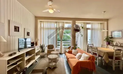 Apartamento na pitangueiras no guarujá | quadra do mar