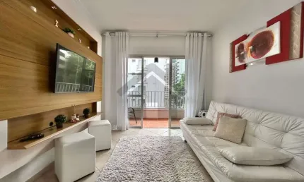 Apartamento à venda na pitangueiras no guarujá | sacada e churrasqueira