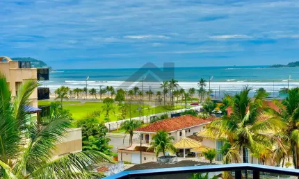 Cobertura à venda na enseada no guarujá | uma quadra do mar e piscina
