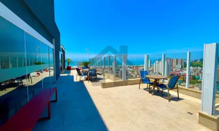 Apartamento à venda na enseada no guarujá | varanda gourmet piscina e churrasqueira