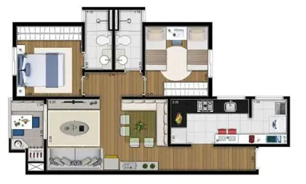 Apartamento à venda, 2 quartos, 1 suíte, 2 vagas, campestre - santo andré/sp