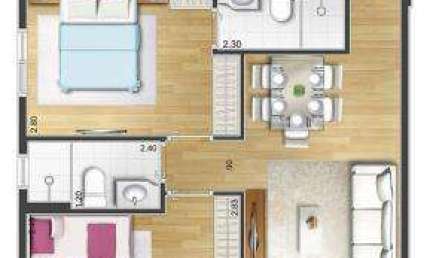 Apartamento à venda, 2 quartos, 1 suíte, 1 vaga, Santa Maria - São Caetano do Sul/SP