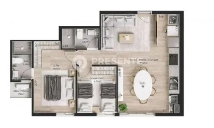 Apartamento com 2 quartos à venda no América, Joinville 