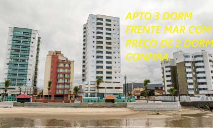 Lindo apartamento para venda 3 dormitórios frente ao mar 91 metros quadrados em Mongaguá