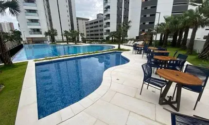 Apartamento, 131m², em condomínio, 3 suites, piso porcelanato, varanda c/ churrasqueira, + dce, 3 vagas, cocó