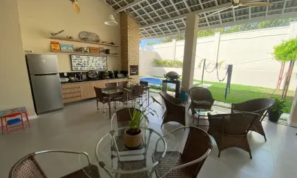 Casa 228m², plana em condômino, 3 suites 100% projetada +  gabinete,  alphaville eusébio