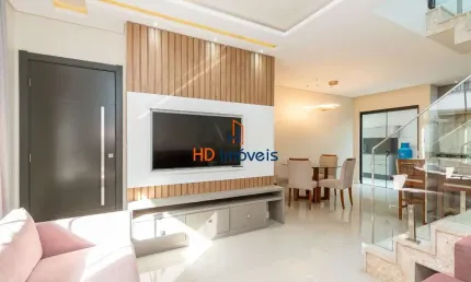 Sobrado em Condomínio, Espaço Gourmet, 3 Quartos (Suíte), 121,53m2 no Boqueirão