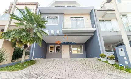 Sobrado em condomínio com piscina privativa | 3 quartos (suíte) | 269 m2 no Xaxim – Curitiba/PR