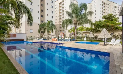 Apartamento em Condomínio Club com piscina, 2 quartos (suíte), 01 vaga no Tingui - Curitiba/PR