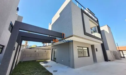 Sobrado em condomínio com 3 quartos (suíte), terraço com churrasqueira à venda por r$ 1.070.000 - hauer - curitiba/pr