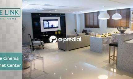 Apartamento na planta STAR, com 44,97 m², MOBILIADO, PARCIAL dispõem de 02 quartos e 01 banheiro social, ampla sala integrada à cozinha americana e um