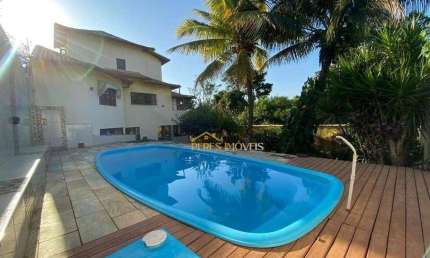 Excelente casa duplex em terreno inteiro com área gourmet e piscina, 3 quartos à venda, 158 m² - Costazul - Rio das Ostras/RJ