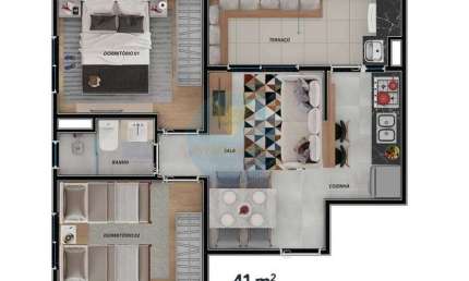 Apartamento com 2 quartos à venda na Rua Tomás Sepé, 615, Granja Viana, Cotia, 41 m2 por R$ 279.000