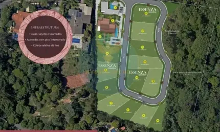 Terreno em condomínio fechado à venda na rua josé guardino, 250, granja viana, carapicuíba por r$ 590.000