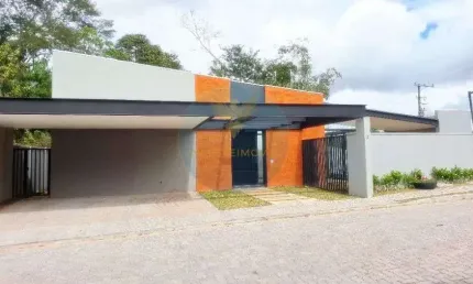 Casa térrea contemporânea com piscina na granja viana