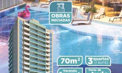 Apartamento com aproximadamente 70m2, 3 Quartos sendo 1 Suíte, Lazer Completo!