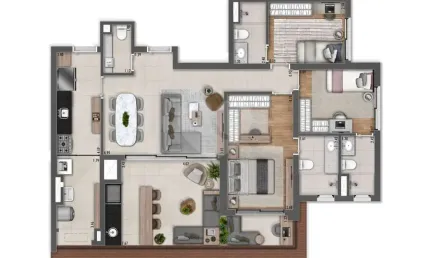 Apartamento com 3 quartos à venda em Mirandópolis - SP