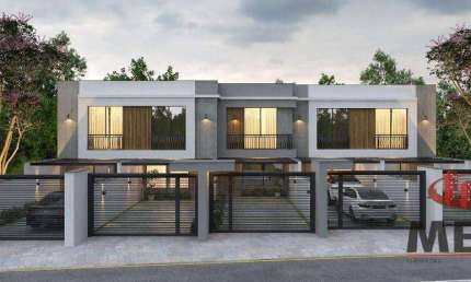 Sobrado com 3 dormitórios à venda, 107 m² por R$ 652.118,24 - Saguaçu - Joinville/SC