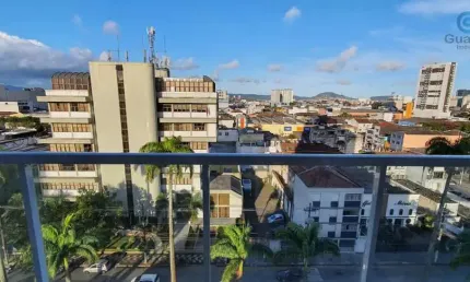 Alugo Apartamento com 02 dormitórios, Frente para a Rua, Prédio com lazer completo na cobertura, Phoenix Ana Costa, Vila Mathias, Santos