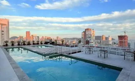 Alugo apartamento mobiliado, 02 dormitórios, Gonzaga, Santos