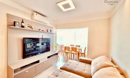 Alugo espetacular apartamento mobiliado, 03 dormitórios, lazer completo, 02 vagas de garagem, campo grande em santos