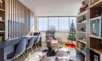 COBERTURA DUPLEX COM 3 QUARTOS, 2 DELES SUÍTE E 2 VAGAS DE GARAGEM NO BAIRRO TRI