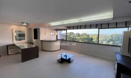 Apartamento mobiliado com 3 quartos, vista definitiva e lazer completo