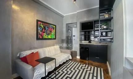 Apartamento mobiliado e moderno no Lido Studios – Próximo à UFRGS e Santa Casa