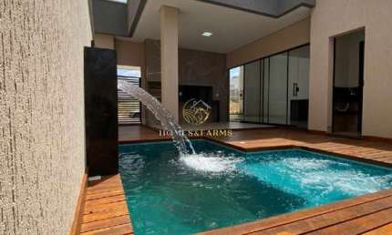 Venda Linda Casa Condomínio Jardins Bolonha com Piscina - Goiania/GO