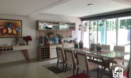 Casa sobrado sendo 4/4 suítes e piscina com sauna no condomínio granville - go