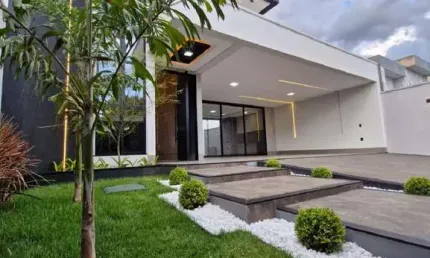 Bela casa de alto padrão localizada no setor moinho dos ventos goiânia com 4 suítes plenas