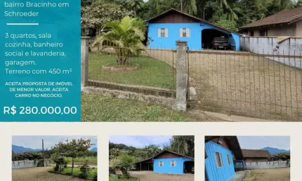 Casa de Madeira à Venda – Bairro Bracinho, Schroeder