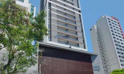Studio com varanda gourmet, garagem  e lazer na cobertura