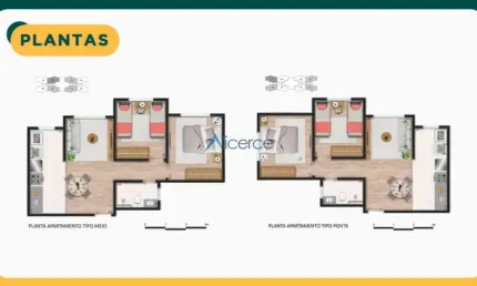 Apartamento no Santa Catarina, 2 quartos com garagem