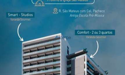 Apartamento studio com varanda gourmet no coração do São Mateus!