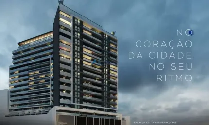 Diamond Infinity: Apartamento 02 quartos, com garagem numerada e área de lazer completa no Centro