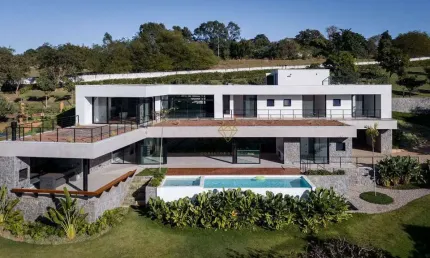 Casa com 5 dormitórios à venda, 615 m² por r$ 5.500.000,00 - chácara residencial paraíso marriot - itu/sp