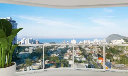 Apartamento mobiliado na Praia Brava com vista para o mar