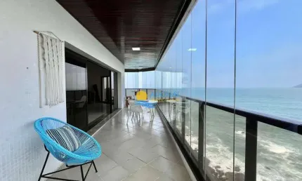 Apartamento com 4 dormitórios à venda, 256 m² por r$ 1.950.000,00 - jardim astúrias - guarujá/sp