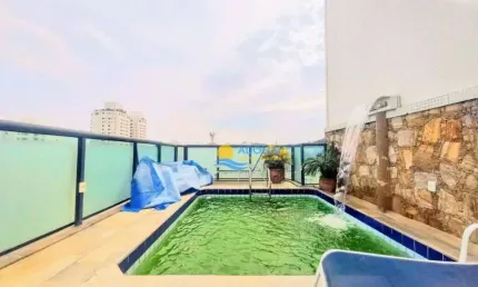 Cobertura com 4 dormitórios à venda, 214 m² por R$ 1.000.000,00 - Pitangueiras - Guarujá/SP