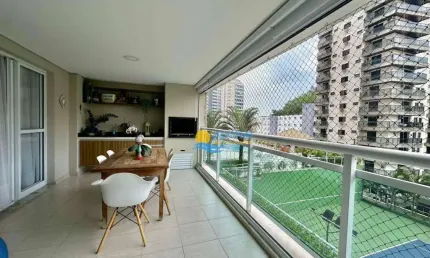 Apartamento com 3 dormitórios à venda, 134 m² por r$ 1.500.000,00 - jardim astúrias - guarujá/sp