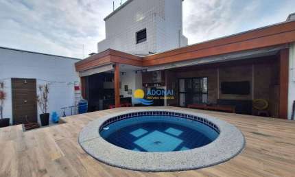 Cobertura com 2 dormitórios à venda, 210 m² por r$ 885.000,00 - jardim astúrias - guarujá/sp