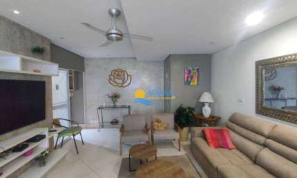 Flat com 2 dormitórios à venda, 70 m² por R$ 550.000,00 - Pitangueiras - Guarujá/SP