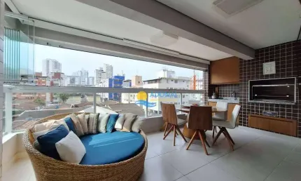 Apartamento com 3 dormitórios à venda, 110 m² por r$ 1.050.000,00 - jardim astúrias - guarujá/sp